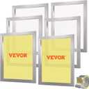VEVOR Screen Printing Kit, 6 Pieces Aluminum Silk Screen Printing Frames, 20x24inch Silk Screen Printing Frame with 305 Count Mesh, High Tension Nylon Mesh and Sealing Tape for T-Shirts DIY Printing
