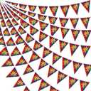 Hahafelt 6 Pcs 72 ft Medieval Fantasy Pennant Banner with Lion Design Medieval Party Decorations Hanging Party Bunting Banner Garden Triangle Flag for Castle Theme Festival Birthday Decor