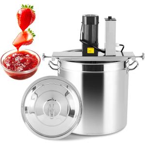 Automatic Food Mixer 25L/6.6 Gal Sauce Stirrer Frying Machine Electric Mixer Machine Commercial Pot Seasoning Bottom Soup Sauce Stirrer for for Making Jam, Sauce (110V)