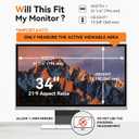 [2-Pack] 34 Inch Computer Privacy Screen for 21:9 Aspect Ratio Widescreen Monitor, Eye Protection Anti Glare Blue Light Computer Monitor Privacy Filter, Removable Anti-Scratch Screen Protector Film 34