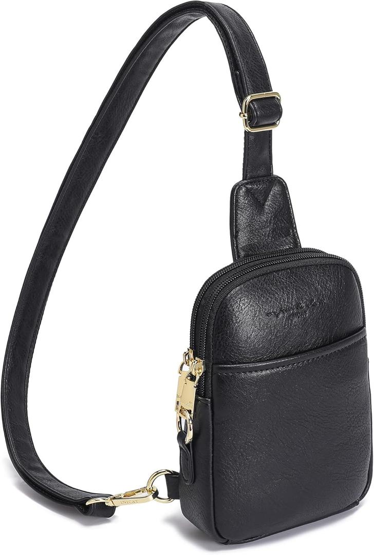 INICAT Anti Theft Crossbody Bags for Women Small Sling Bag Travel Essentials Fanny Packs Cross Body Purses Birthday Gifts (Rfid Smoky Black), Size: Small