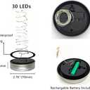Solar Mason Jar Lights, 10 Pack 30 LED Fairy Star Firefly String Lids Lights with 10 Hangers for Patio Yard Garden Party Wedding Christmas Decoration(Jars Not Included) (10 Pack, Colorful)