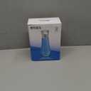 BTIFU Glass Mouthwash Dispenser for Bathroom, 8.8oz Refillable Mouth Wash Container Bottle with Lid Cup, Small Clear Mouthwash Dispensers Decanter for Countertop, Set of 2