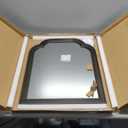 HOMECOOKIN Wood Bathroom Mirrors for Wall Mounted, 16" x 20" Rustic Wood Frame Wall Mirrors Decorative for Living Room or Bedroom Vanity Mirror (Black) B