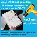 Heat Shrink Wrap Bags 100Pcs 24x28 Inches Professional Grade POF Heat Shrink Wrap is Used to Store Wrap Embellished, Gift Baskets, Shoes, Jars, Industrial Grade PVC Shrink Wrap Bags Transparent