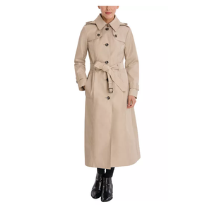 Women's London Fog Maxi Trench Coat, Large, Stone