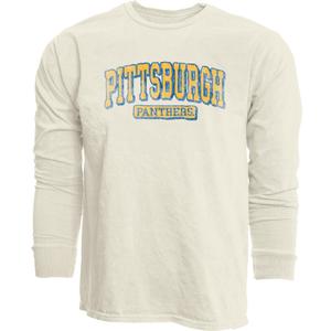 Blue 84 NCAA Unisex-Adult NCAA Officially Licensed Long Sleeve T-Shirt Ivory Dyed Ringspun Vintage (S)