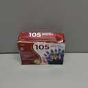 Multi Color Christmas Lights - 105 Incandescent Mini Bulbs Multifunctional Lighting Modes, for Decorative, Bedroom, Outdoor, Xmas Twinkle Tree Lights with Green Wire Total 20.36FT