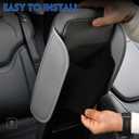 Car Armrest Cushion Pad Auto Center Console Cover with Storage Bag Memory Foam Arm Rest Console Pad Leather Universal Fit for Most Vehicles (Thick Pad, Grey)