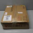 TUTOTAK Bar Cart, Home Bar Serving Cart with 3-Tier Shelf, Drink Cart with Wine Rack, Glass Holder, Rolling bar carts for The Home, Living Room, Brown V1BC01BK035 (Black)