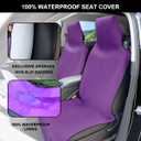 INFANZIA Premium Waterproof Seat Cover Towel Protector Neoprene Universal Fit, Upgraded 100% Washable & Removable Non-Slip Sweat Carseat Towel Covers, Perfect for Gym/Yoga/WorkoutPurple,2PCS