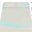 Grounding Sheet, 90% Organic Cotton+10% Pure Silver Organic Grounded Sheet for Improved Sleep, Pain Relief, with Static Grounding Cord and Test Pen (White, King(78.1 * 80.1 * 15 inch))