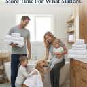 LANE LINEN 100% Cotton Bathroom Towel Set of 24 - Durable, Soft & Absorbent - Bath, Fingertip, Hand, Washcloths, Bath Sheets, Hotel & Spa-Quality Design - White Towels