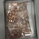 Floral Band Compatible with Apple Watch Jewelry Band 38mm 40mm 41mm 42mm iWatch Bands Series 11 10 9 8 7,Bling Crystal Bracelet Hollow Metal Strap,Dressy Women Wristband(38/40/41/42mm,Rose Gold)