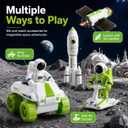 Rocket Space Toys for Kids 3-5 5-7 with Lights & Sound, Educational Astronaut Toys for 3 4 5 6 7 8 Year Old Boy Birthday Gift, Interactive Toddler Boys Toys 4-6 3-4 Science Outer Party Favors