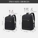 Laptop Backpack for Women - Business Travel Anti Theft Laptop Bag Backpack Water Resistant College Computer Backpacks for Men Women Fits 14Inch Notebook (Black)