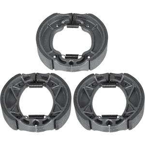 Front Rear Brake Shoes for Yamaha Raptor 50 80 2002-2008 / Grizzly 80 125 2004-2013 / Breeze 125 1992-2004 / Raptor 80 2002-2008, 2 Front + 1 Rear Drum Brake Parking Shoes Assembly Set