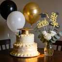 Graduation Decorations 2026, Gold Graduation Centerpiece Sticks, 16pcs Class of 2026 Party Table Toppers Grad Cap Sticks Centerpiece Table Decorations for High School College Graduation Party Supplies