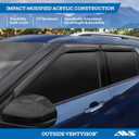 Auto Ventshade [AVS] Outside Mount Rain Guards for 2022-2026 Ford Maverick., Crew CAB ONLY | Window Vent Visors, 4 pcs. - Smoke | 94182