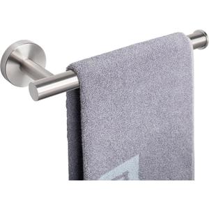 NearMoon Hand Towel Holder/Towel Ring, Thicken Stainless Steel Hand Towel Bar for Bathroom, Rustproof Wall Mounted Towel Rack, Contemporary Style Bath Accessories, 9 Inch (1 Pack, Brushed Nickel)