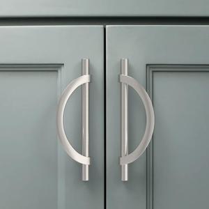 Amerdeco 10 Pack Brushed Satin Nickel Cabinet Pulls 5 Inch(128MM) Hole Centers Kitchen Cabinet Handles Hardware Kitchen Handles for Cabinets Cupboard Handles Drawer Pulls