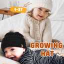 FURTALK Baby Beanie Winter Soft Warm Knit Hat 3 Pack Infant Toddler Slouchy Caps (0-12 Months, White+pink+grey)