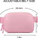 Belt Bag for Women Two-Way Zipper Fanny Pack Crossbody Bags for Women Fashion Waist Packs Cross Body Fanny Pack with Adjustable Strap Gifts for Teen Girls (Pink)