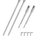 QWORK 8 Pcs 1/4 Extension Bit Set, 6 & 12 Inch Wood Spade Bit Set, High Carbon Steel Drill Bit Holder with Wrench Keys, for Electric Tool Accessories