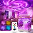 Galaxy Projector for Bedroom,18-Color Solar System Kids Night Light Projector for Bedroom,Remote Night Light for Kids Flower Lamp Tornado lamp Pink Lights,17 Year Old Girl Gift Ideas Purple Room Decor