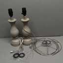 Seealle Farmhouse Table Lamps Set of 2 - Rustic Bedroom Lamps for Living Room, 22" Boho Bedside Lamp for Night Stands End Table Office Desk Lamp Nightstand Clearance Decorating with Linen Shades