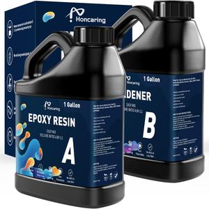 Epoxy Resin 2 Gal Kit, Crystal Clear Epoxy Resin Kit, Less Bubble & Low Odor Resin Epoxy for Casting, Jewelry Making, Art Resin (1 Gallon2)