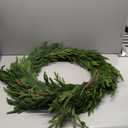 9FT Artificial Norfolk Pine Garland, Realistic Real Touch Christmas Garland, Faux Fake Greenery Garlands for Table, Mantle, Window, Stairs, Fireplace, Outdoor Indoor Christmas Decorations(1Pcs)