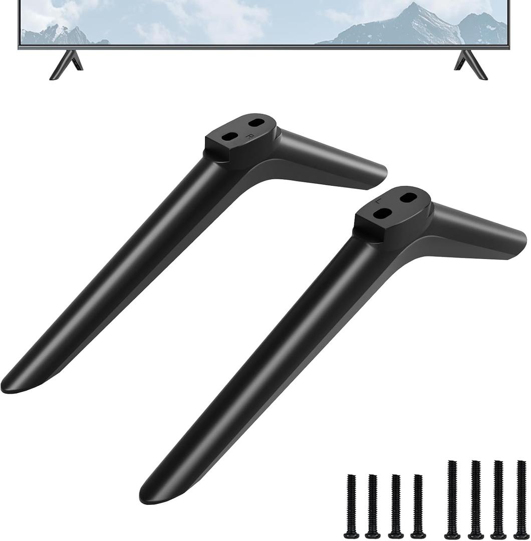 TV Stand Legs for Hisense TV Legs, for Hisense TV 40H5590F 40H4F 40H3F9 40H4030F1 43H4F 43H4030F 43H4030F1 TV Stand with Screws Set, Easy to Install, Black, Suitable for 40" and 43" TVs