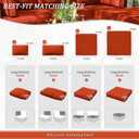 9Pcs Outdoor Chair Cushions Covers Waterproof Anti-Fading for 5 Pack Patio Set Cushion Slipcovers, Outdoor Furniture Cover Replacement, Covers Only, Orange
