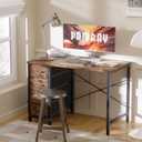 Pamray 32 Inch Computer Desk with 4 Drawers Small Office Desk for Home Bedroom Study Writing Simple Modern Computer Table Vintage