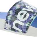 New Balance Women's 200 V1 Slide Sandal (8, White/Vibrant Violet/Surf)