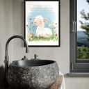 10 x Lamb Art Print Poster with Poem, Animals Nursery Wall Decor Cute Wild Animals Artwork For Baby Bedroom Kids Room Home Decoration Gallery 11 (Lamb, 8 x 10 inches, Unframed)