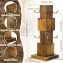 Coffee Mug Holder, Wood Coffee Cup Holder Rack for Counter, Mug Tree Stand with 8 Hooks for Kitchen, Bar
