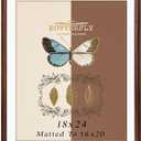 18X24 Picture Frame - Natural Walnut Wood Solid Wood Picture Frames