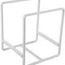 BBAUER 2PC Black Plate Holders Organizer Metal Dish Organizer Stand Plate Rack Vertical Plates Organizer Dying Rack for Kitchen Cabinets Counter Cupboard (Color : White)