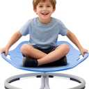 Spinning Chair for Autistic Kids, Sensory Swivel Chairs, Sit and Spin Sensory Toys with Grippable Handle Design, Trains Body Coordination, Autism ADHD Chairs Indoor Outdoor Play Equipment (Blue), Medium