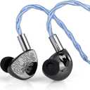 Linsoul TANGZU x HBB Wu Heyday HiFi Upgraded 14.5mm Planar Driver IEM with 5-Axis CNC Aluminum Shell, Detachable 3-in-1 Silver-Plated Cable