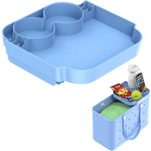 KMOUANTS Beach Bag Tray Holder Compatibility with Bogg Bag and Simple Modern Large BeachBag Beach Bags for Beach Bag Accessories (Color:Sky Blue)