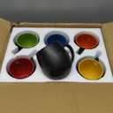BYCNZB 20oz ceramic Coffee Mug Sets Matte Black Porcelain Mug Multiple colors Cups for Coffee, Tea, Juice, Cocoa Set of 6 (20oz) (18oz)