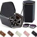 Sunglasses Travel Case Organizer Hangable for Men Women, Eyeglasses Foldable Storage Organizer