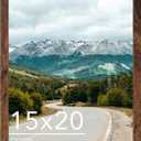 15x20 Picture Frame Deep Brown for Wall Hanging, Wood 15 x 20 Frame Poster Photo Frame for Wall Horizontally or Vertically, Deep Brown, 1 Pack