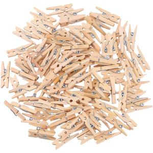 DECORA Sturdy 1 Inch Mini Wooden Craft Clothespins 100pcs (2.5cm/100pcs)