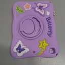 Kidcube for iPad 5th/6th Generation Case, for iPad Air 1st/2nd Gen, for iPad Pro 9.7 Inch Case - Girls Cute Kawaii Girly 3D Purple Butterfly Design Cover with Rotating Stand & Strap Silicone Women
