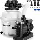 VIVOHOME 13 in Sand Filter Pump for Above Ground Pool, 0.75 HP 3618 GPH, Swimming Pool Filter System with 24H Timer & 6-Way Valve, High-Efficiency Filtration for Pools Up to 15,000 Gallons