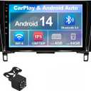 4+64G 10.1-inch Android 14 Car Stereo for Nissan Rogue X-Trail Qashqai 2014-2018 IPS Touchscreen Screen Car Radio with WiFi 6 Carplay & Android Auto Support Backup Camera GPS FM Navi Bluetooth 5.4 SWC